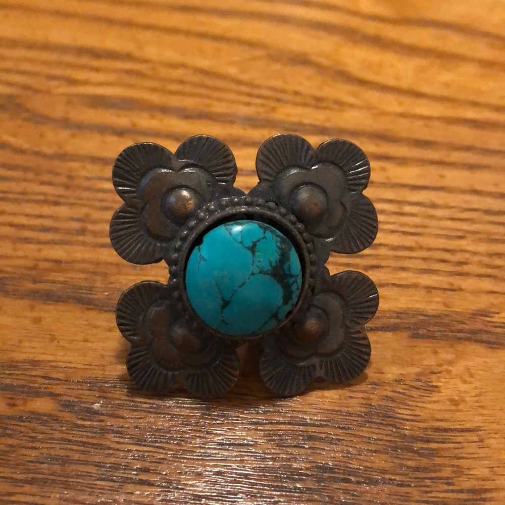 Copper Cross Ring